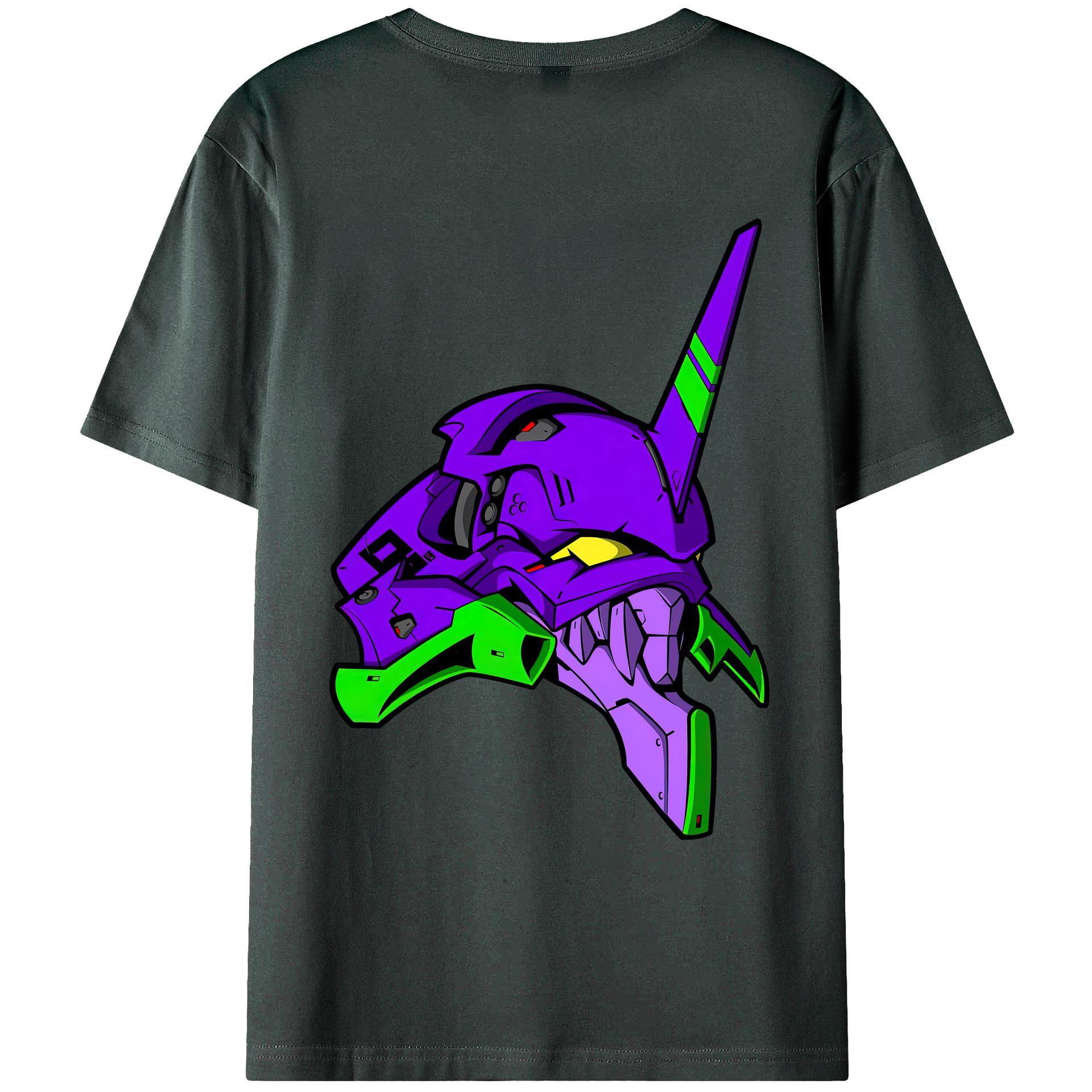 （画像用） EVA 新世紀エヴァンゲリオン 綿100％ メンズ半袖Tシャツ（バックプリント） 通気性